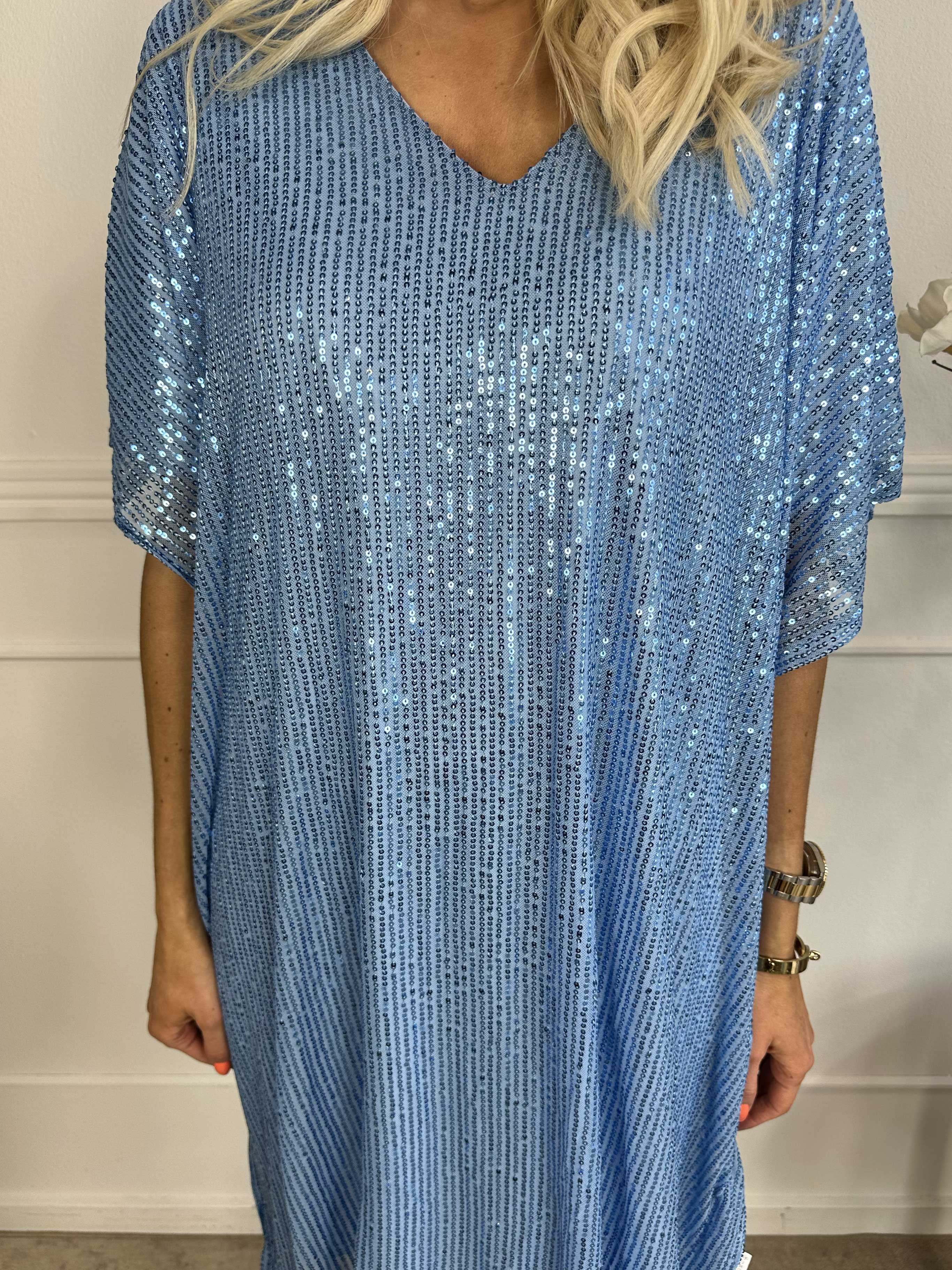 Azmina - Tunikakjole i løs pasform med pailletter